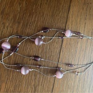 Lia Sophia Purple Necklace with Dainty Beads